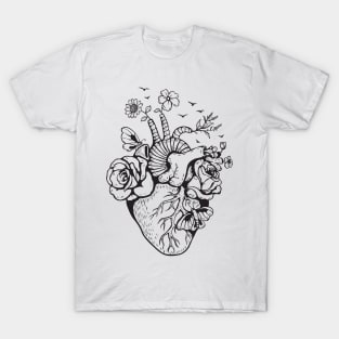 heat anatomical floral T-Shirt